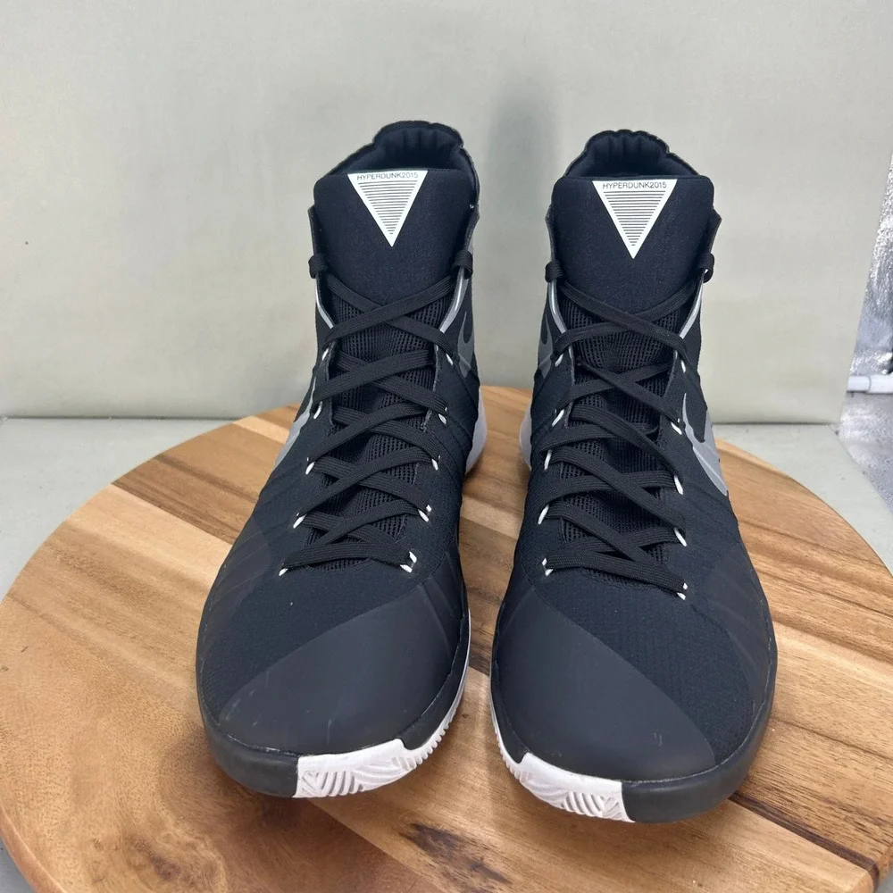 Nike Hyperdunk 2015 Mens Basketball Shoes Black Silver 812944-001 Size 15